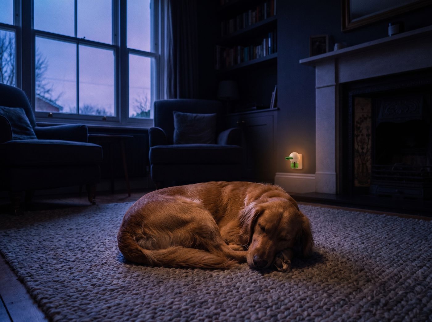 No drug, no noise, no smell you can notice. Just a small light in the corner.