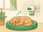Illustration : chien endormi près du diffuseur Vitalys Calma